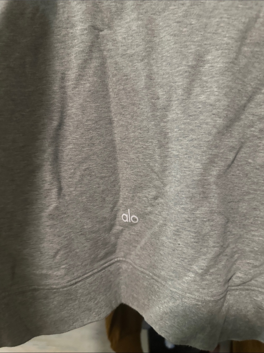 ALO YOGA Grey Cropped Crewneck Sweatshirt - Picture 5 of 5